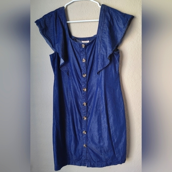 a.n.a Dresses & Skirts - a.n.a Denim Blue Shirt Dress size M